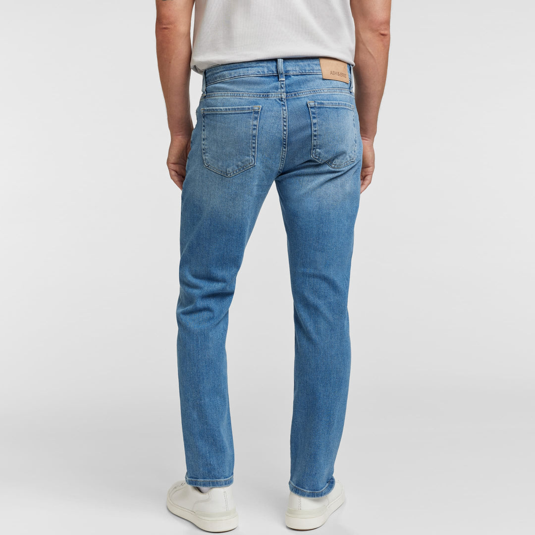 Ash & Erie Blue Wash Midtown Jeans for Short Men   Midtown Jeans