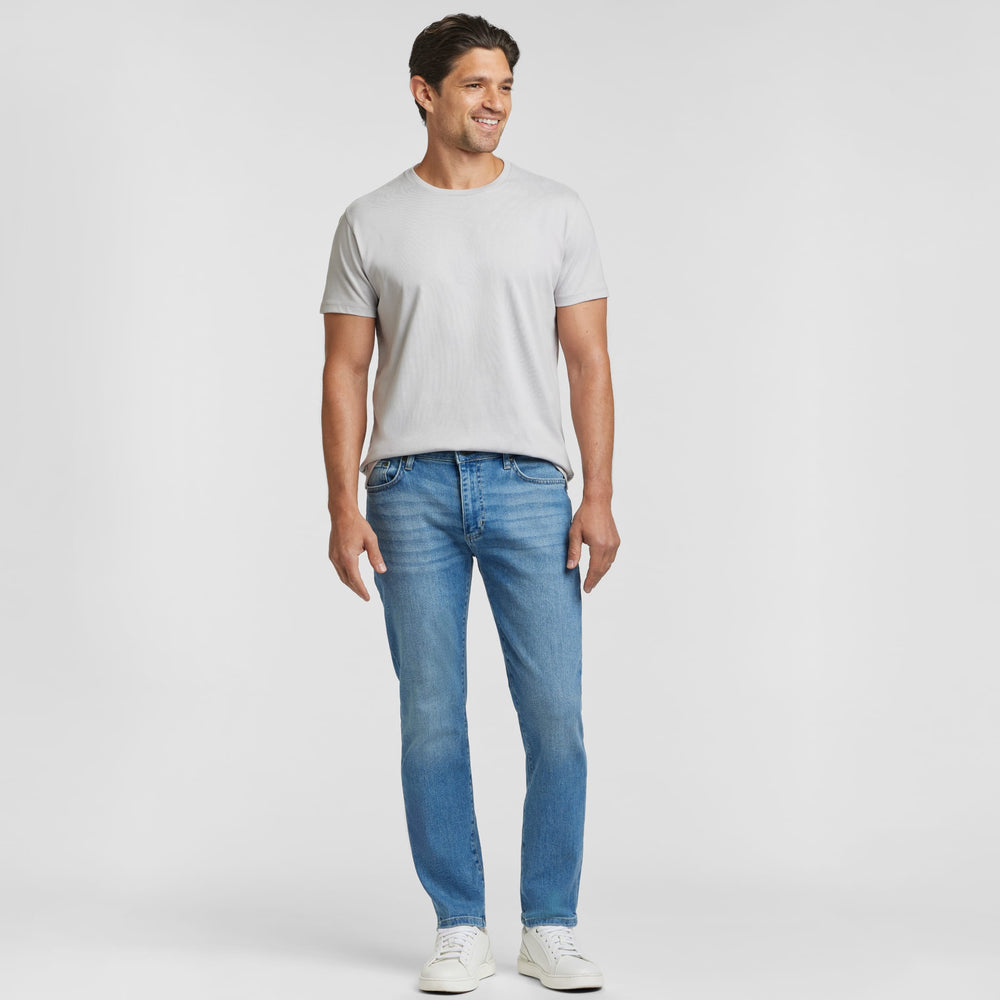 Ash & Erie Blue Wash Midtown Jeans for Short Men   Midtown Jeans