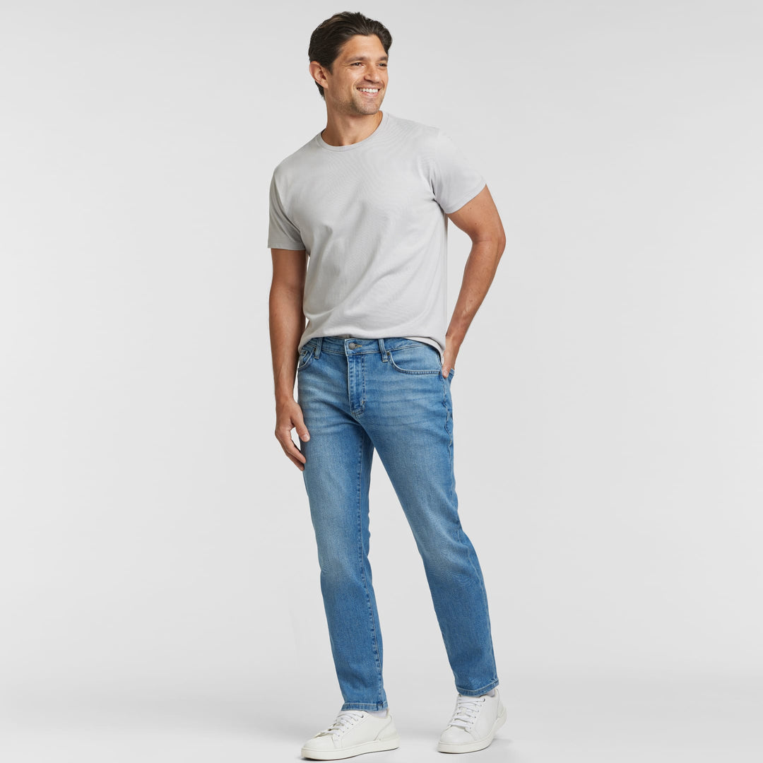 Ash & Erie Blue Wash Midtown Jeans for Short Men   Midtown Jeans