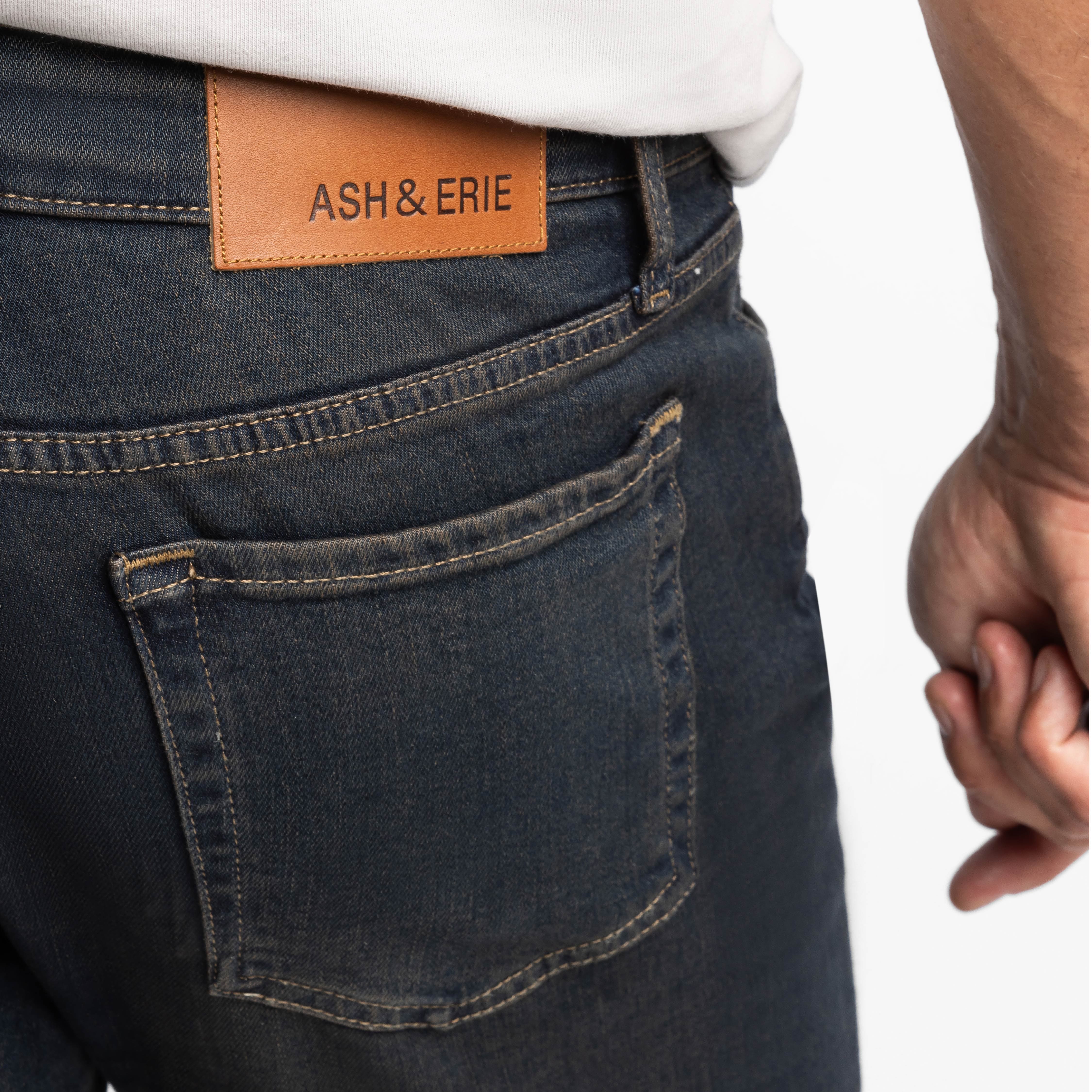 Ash & Erie Dark Wash Midtown Jeans for Short Men   Midtown Jeans