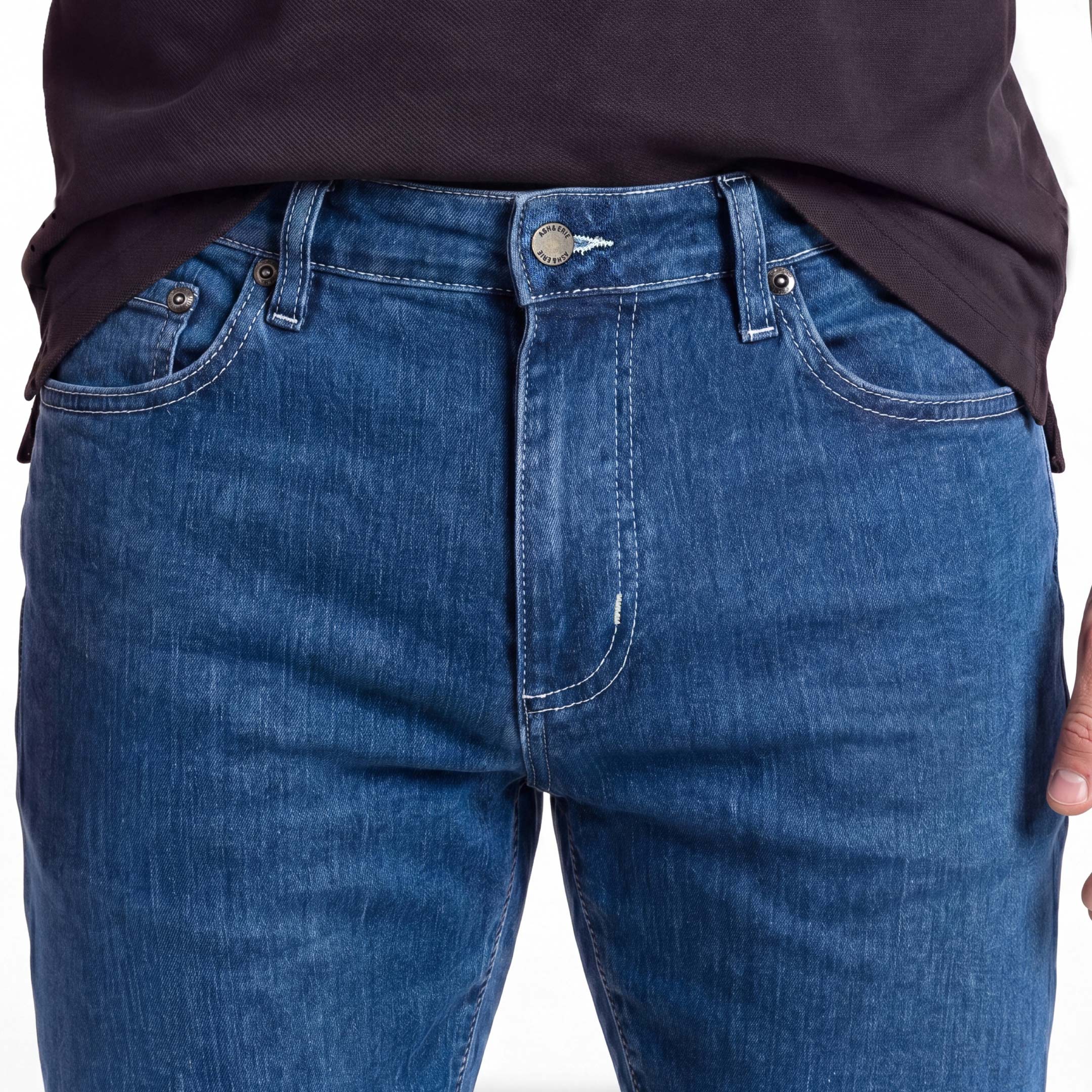 Ash & Erie Medium Wash Midtown Jeans for Short Men   Midtown Jeans