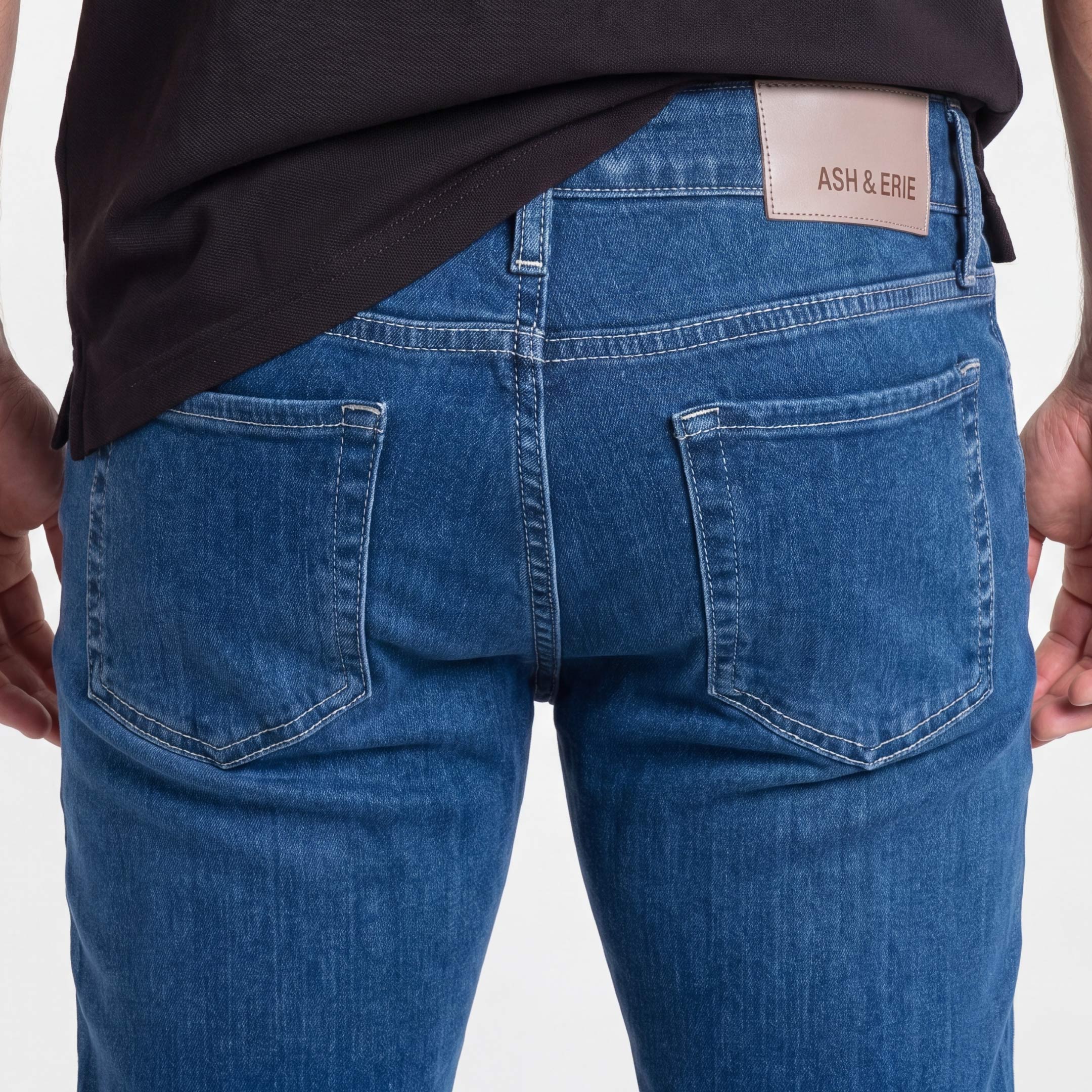 Ash & Erie Medium Wash Midtown Jeans for Short Men   Midtown Jeans