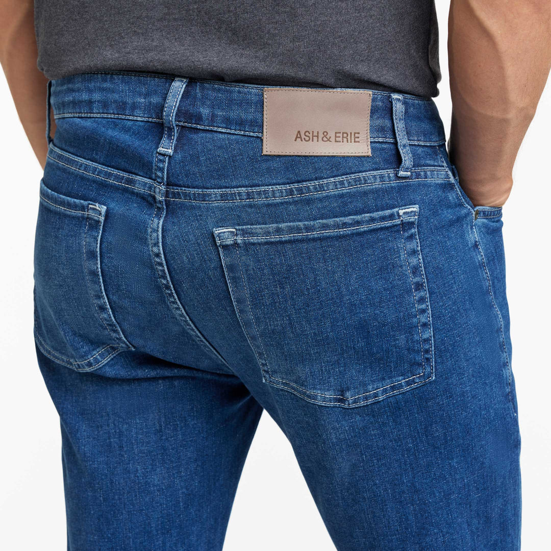 Ash & Erie Medium Wash Midtown Jeans for Short Men   Midtown Jeans