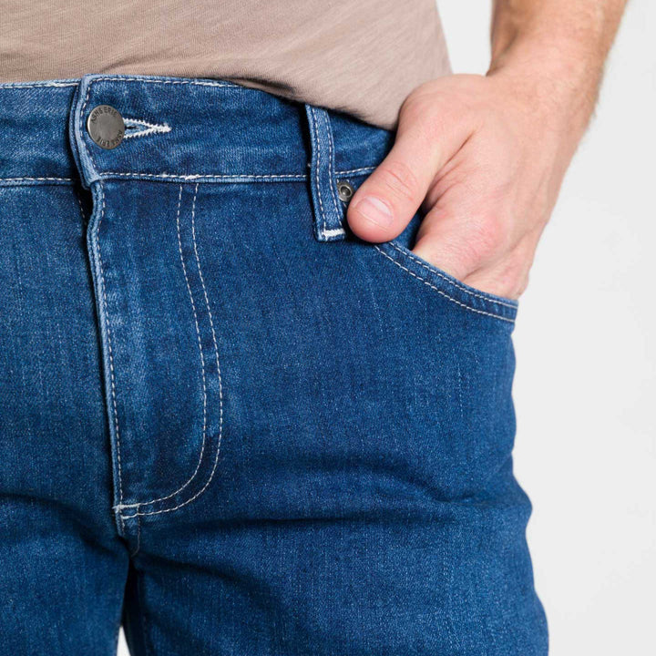 Ash & Erie Medium Wash Midtown Jeans for Short Men   Midtown Jeans