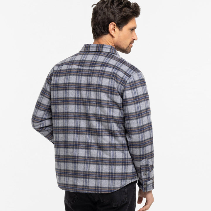 Ash & Erie Frontier Flannel Shirt Jacket for Short Men   Overshirt