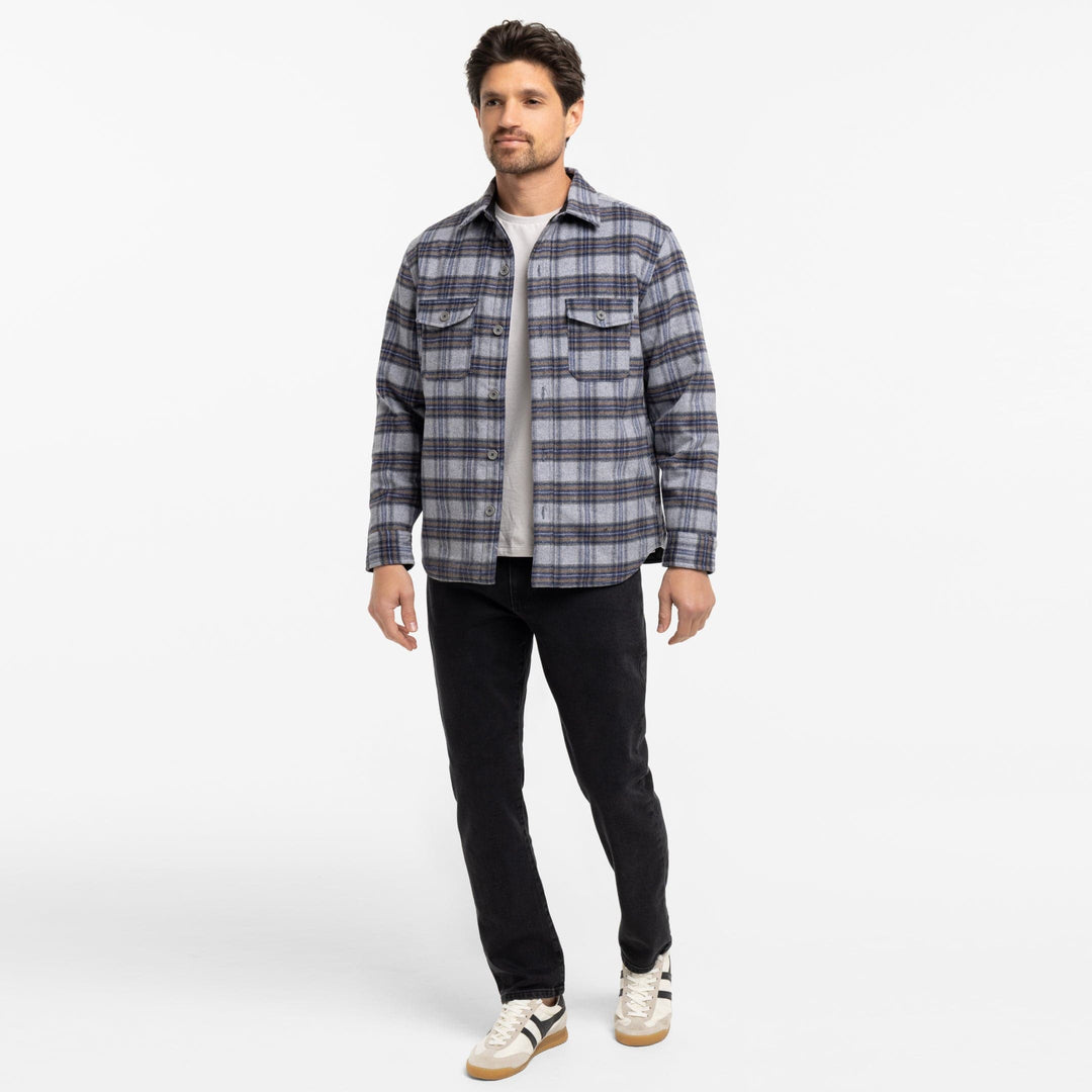 Ash & Erie Frontier Flannel Shirt Jacket for Short Men   Overshirt