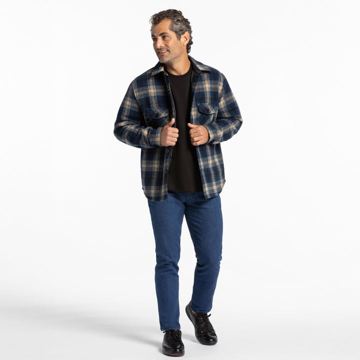 Ash & Erie Scout Flannel Shirt Jacket for Short Men   Overshirt