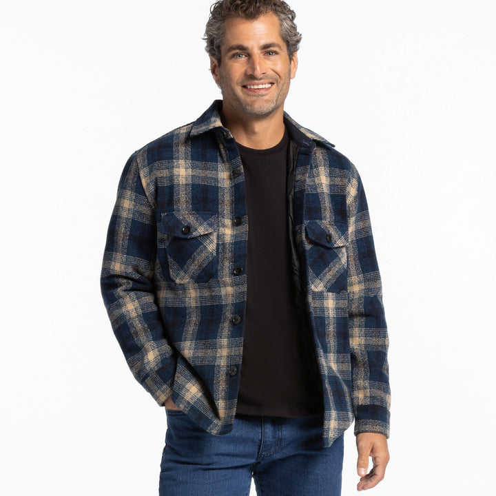 Ash & Erie Scout Flannel Shirt Jacket for Short Men   Overshirt