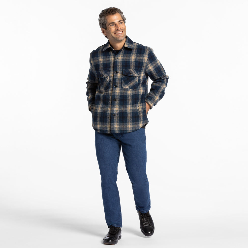 Ash & Erie Scout Flannel Shirt Jacket for Short Men   Overshirt