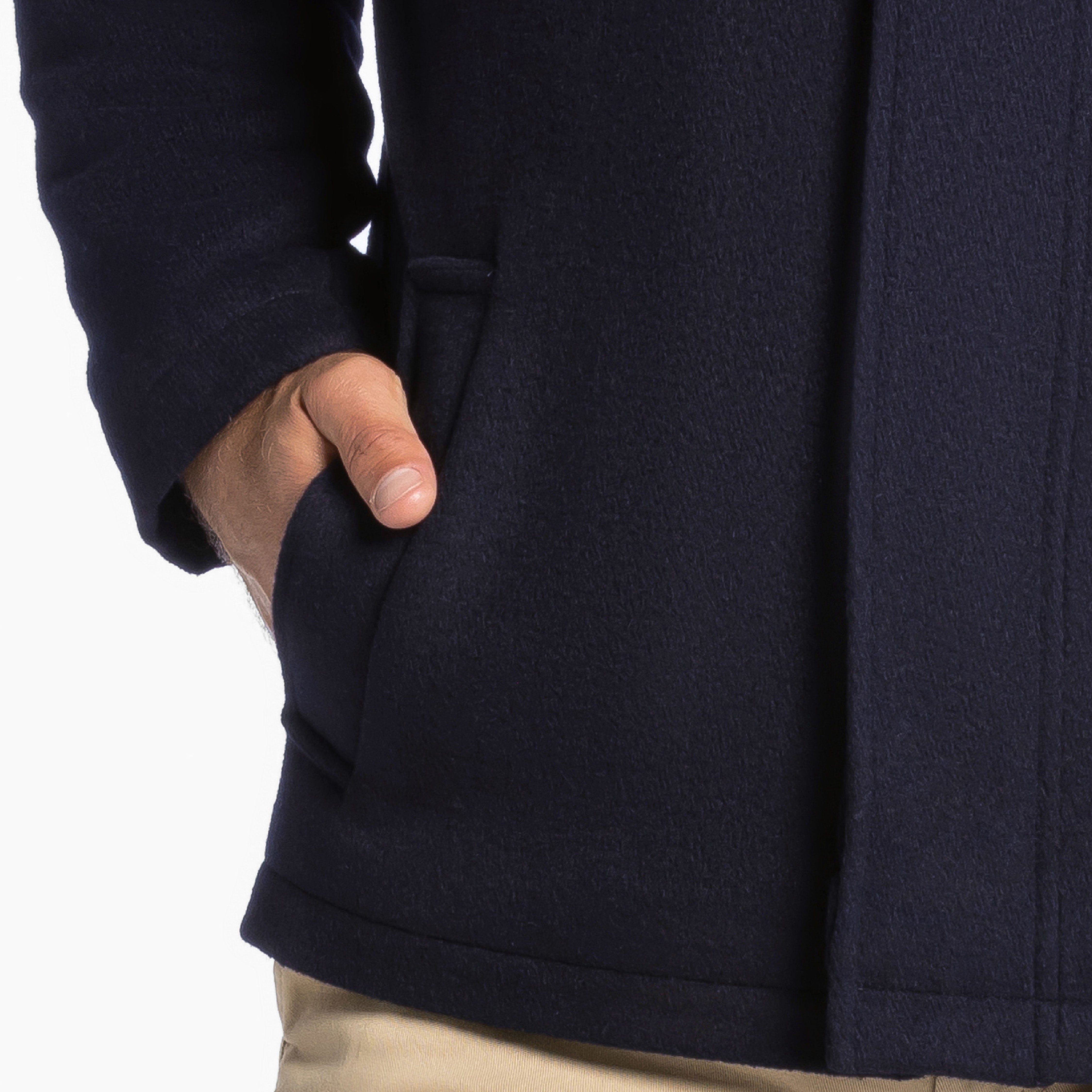 Ash & Erie Navy Wool Peacoat for Short Men   Peacoat