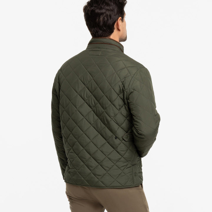 Ash & Erie Army Green Quilted Jacket for Short Men   Quilted Jacket
