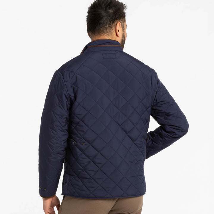 Ash & Erie Navy Quilted Jacket for Short Men   Quilted Jacket