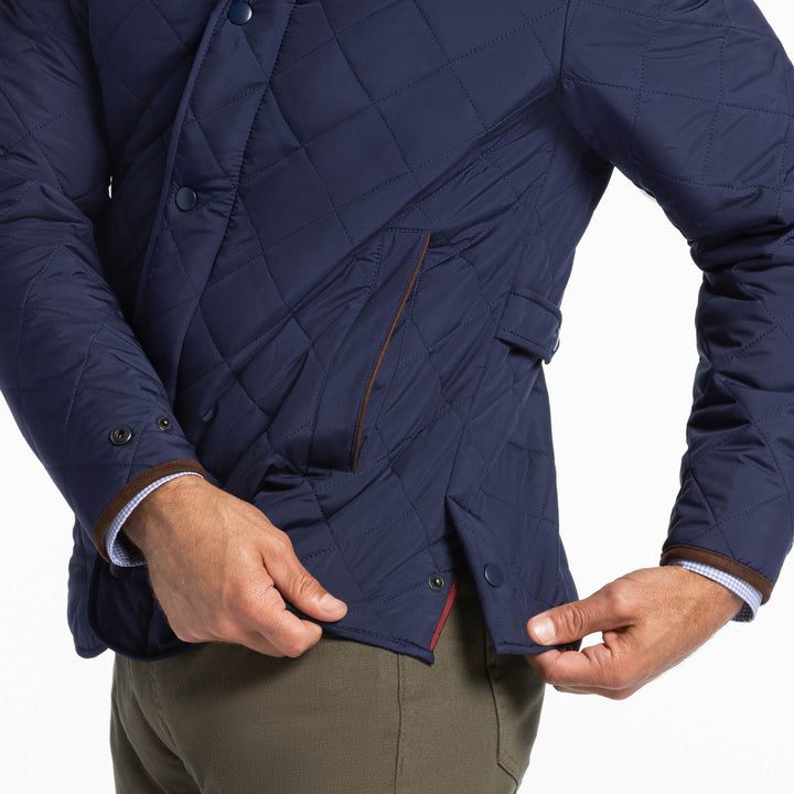 Ash & Erie Navy Quilted Jacket for Short Men   Quilted Jacket