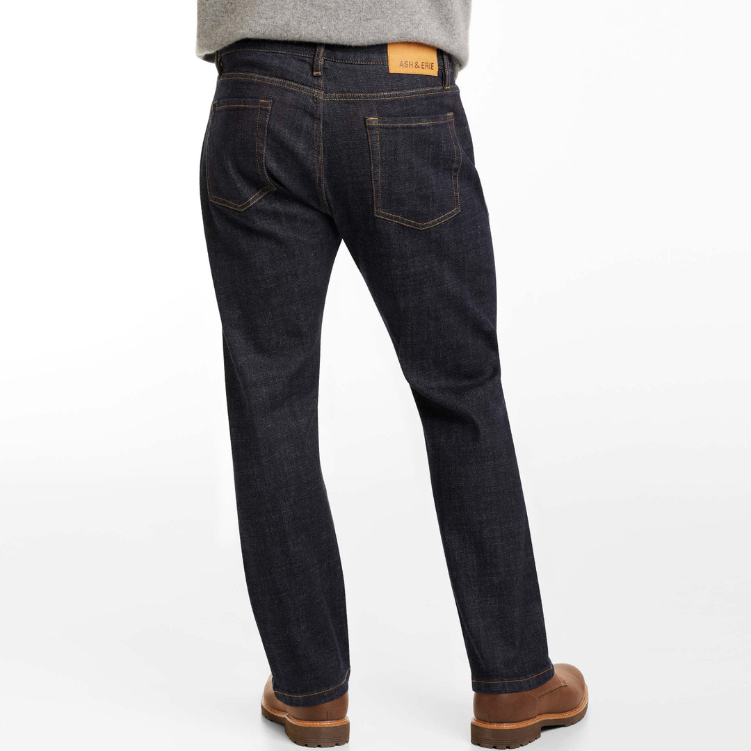 Ash & Erie Rinse Wash Stretch Selvedge Jeans for Short Men  