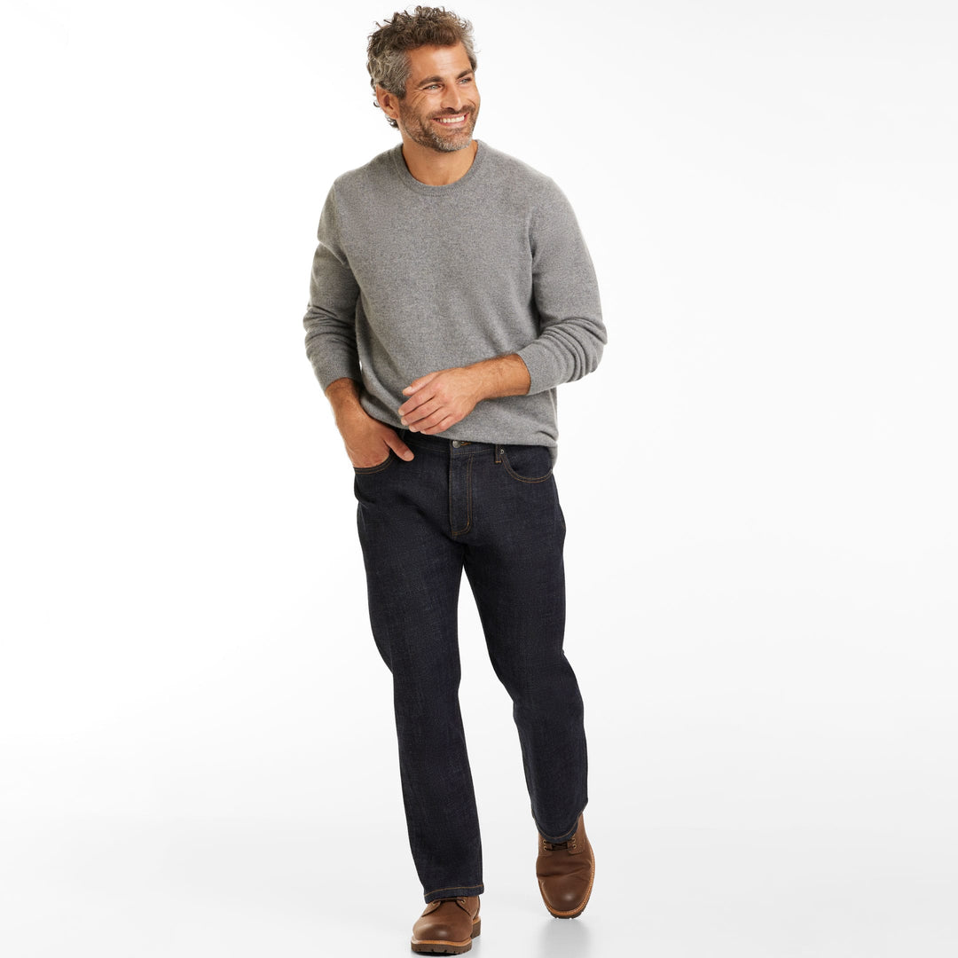 Ash & Erie Rinse Wash Stretch Selvedge Jeans for Short Men  