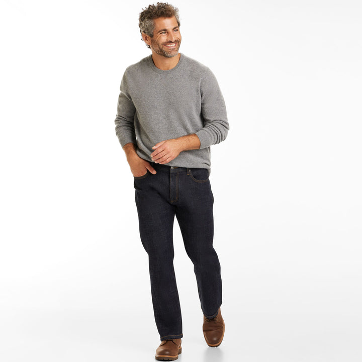 Ash & Erie Rinse Wash Stretch Selvedge Jeans for Short Men  