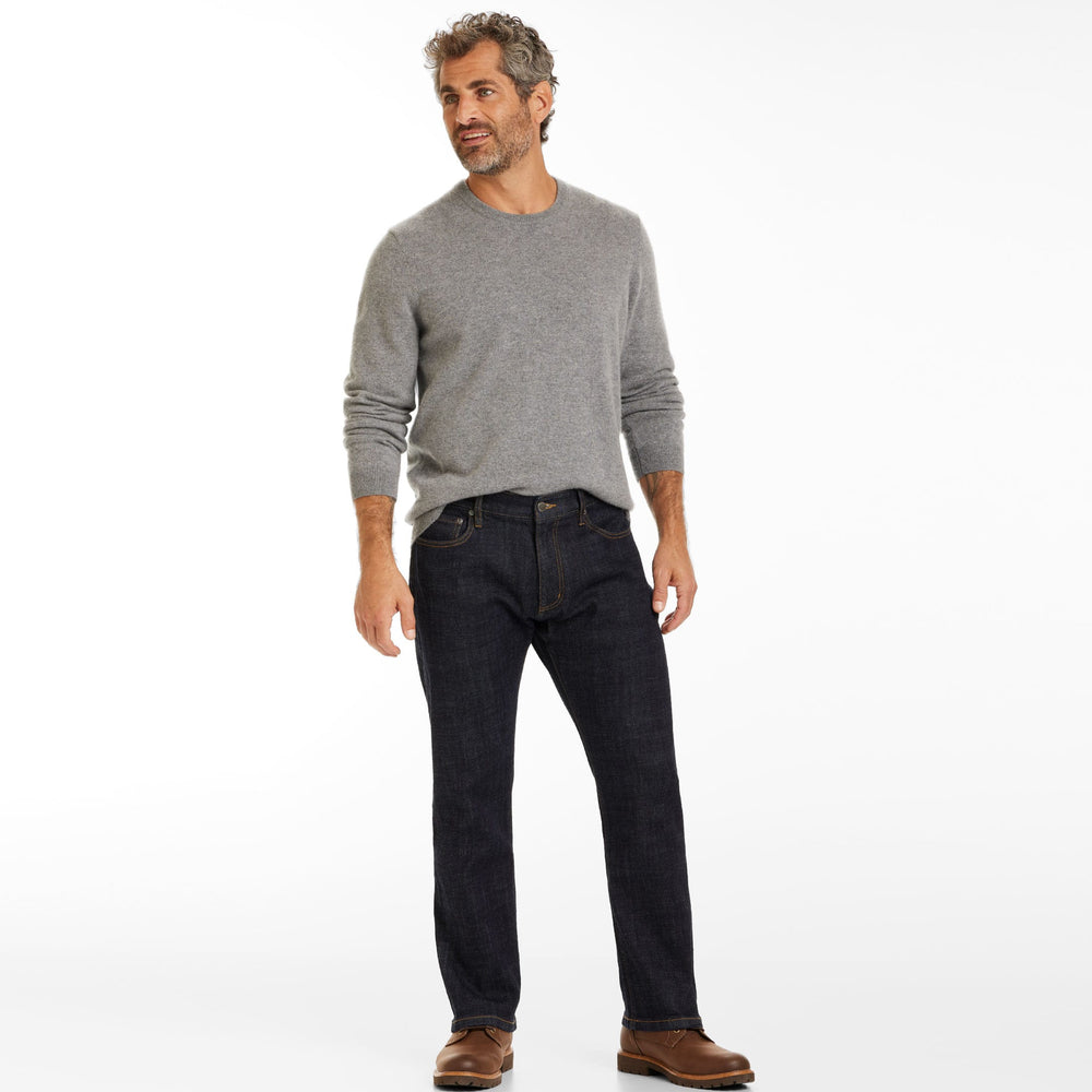 Ash & Erie Rinse Wash Stretch Selvedge Jeans for Short Men  