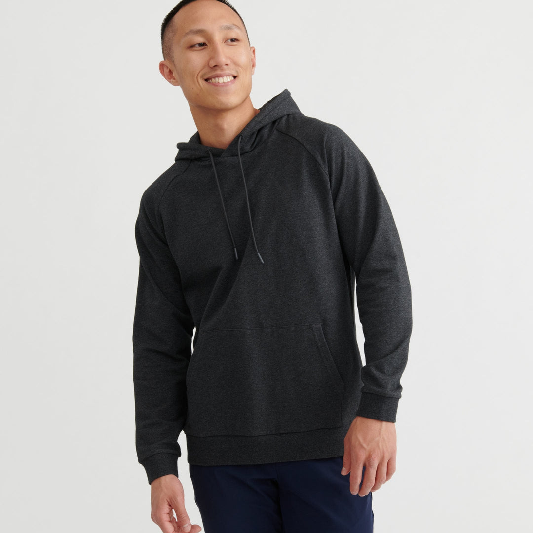 Ash & Erie Charcoal French Terry Pullover Hoodie for Short Men   Roam Hoodie