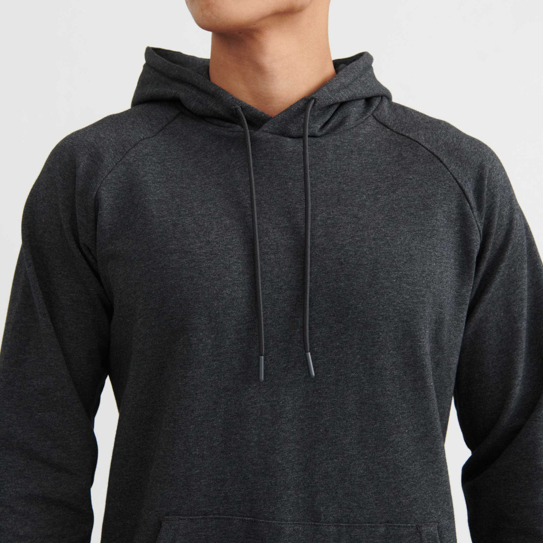 Ash & Erie Charcoal French Terry Pullover Hoodie for Short Men   Roam Hoodie