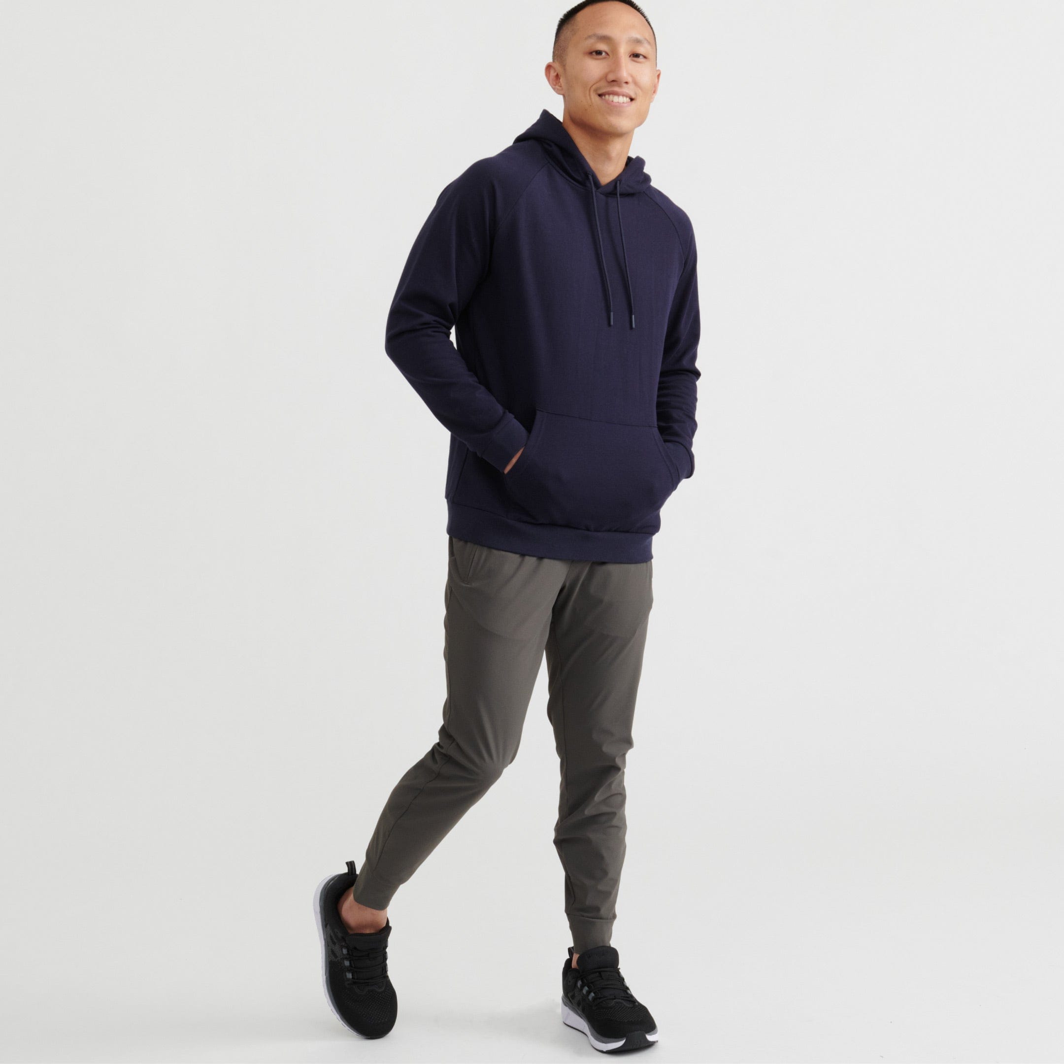 Ash & Erie Amber French Terry Pullover Hoodie for Short Men