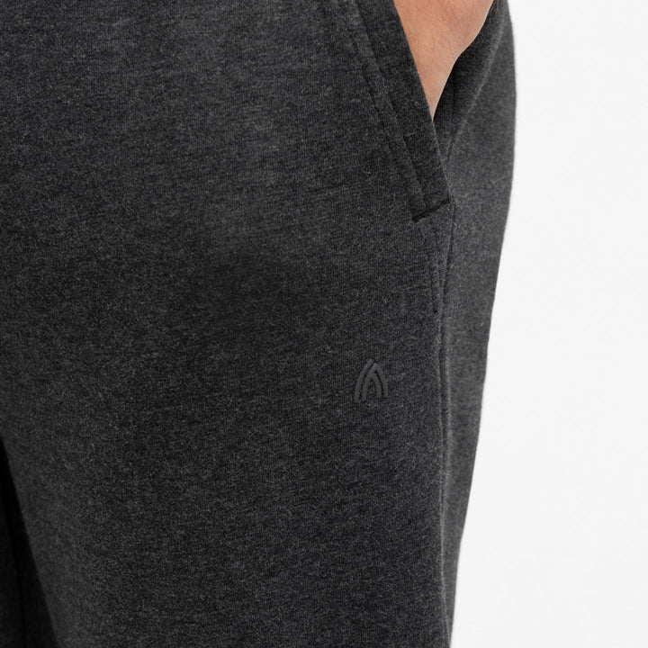 Ash & Erie Heather Charcoal French Terry Jogger for Short Men   Roam Jogger