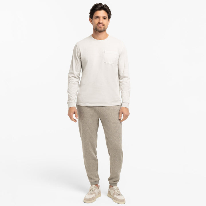 Ash & Erie Heather Oat French Terry Jogger for Short Men   Roam Jogger