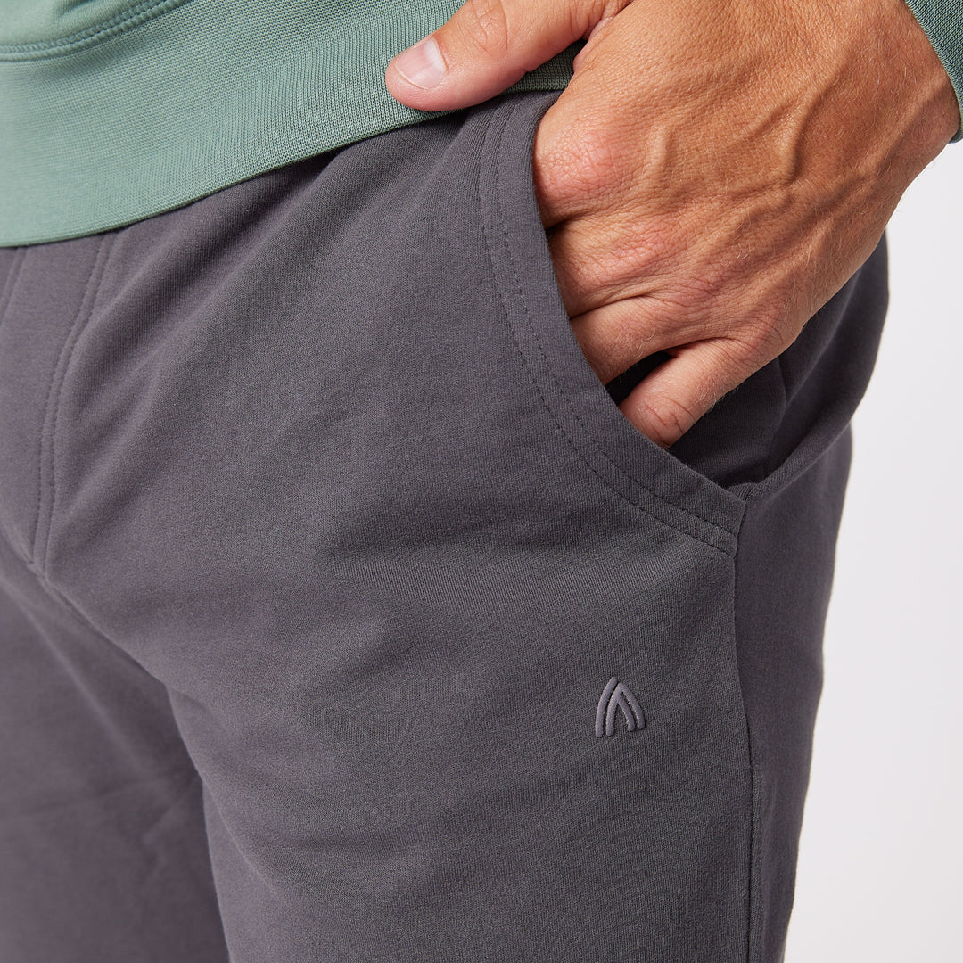 Ash & Erie Iron Grey French Terry Jogger for Short Men   Roam Jogger