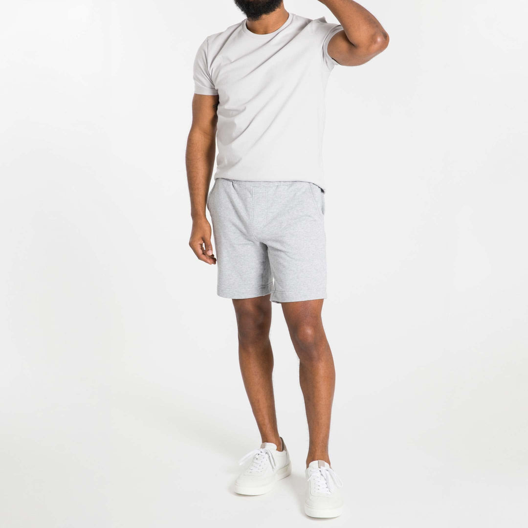 Ash & Erie Light Grey French Terry Short for Short Men Ash & Erie Light Grey French Terry Short for Short Men