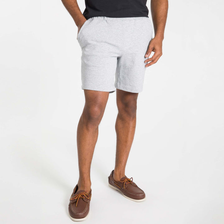 Ash & Erie Light Grey French Terry Short for Short Men   Roam Short