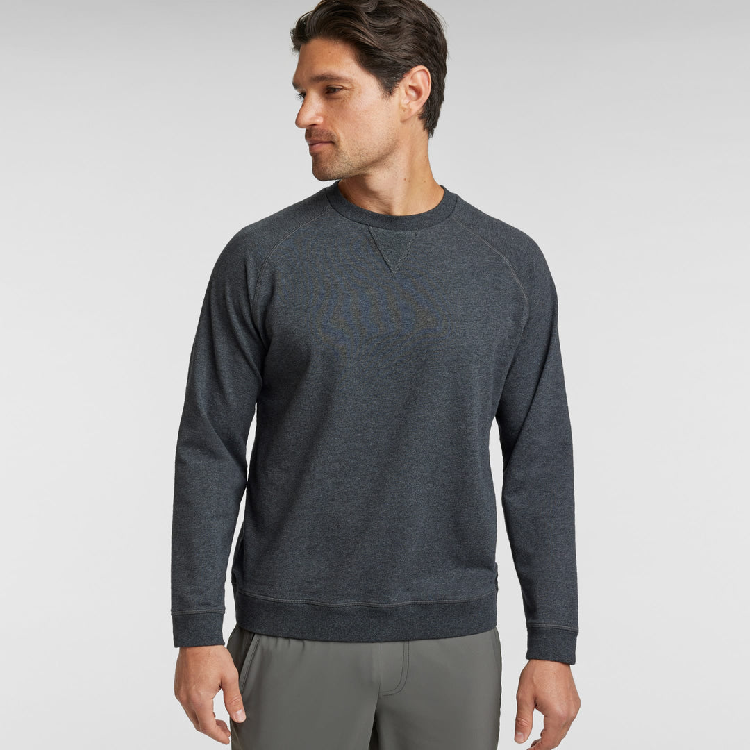 Ash & Erie Charcoal French Terry Sweatshirt for Short Men   Roam Sweatshirt