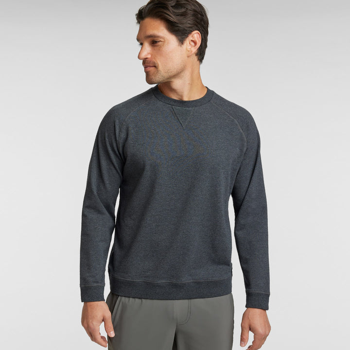 Ash & Erie Charcoal French Terry Sweatshirt for Short Men   Roam Sweatshirt