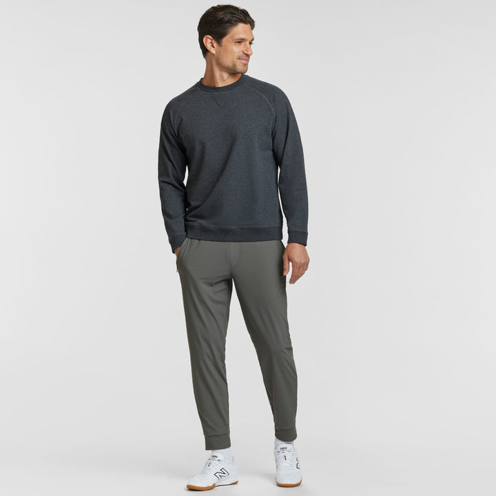 Ash & Erie Charcoal French Terry Sweatshirt for Short Men   Roam Sweatshirt