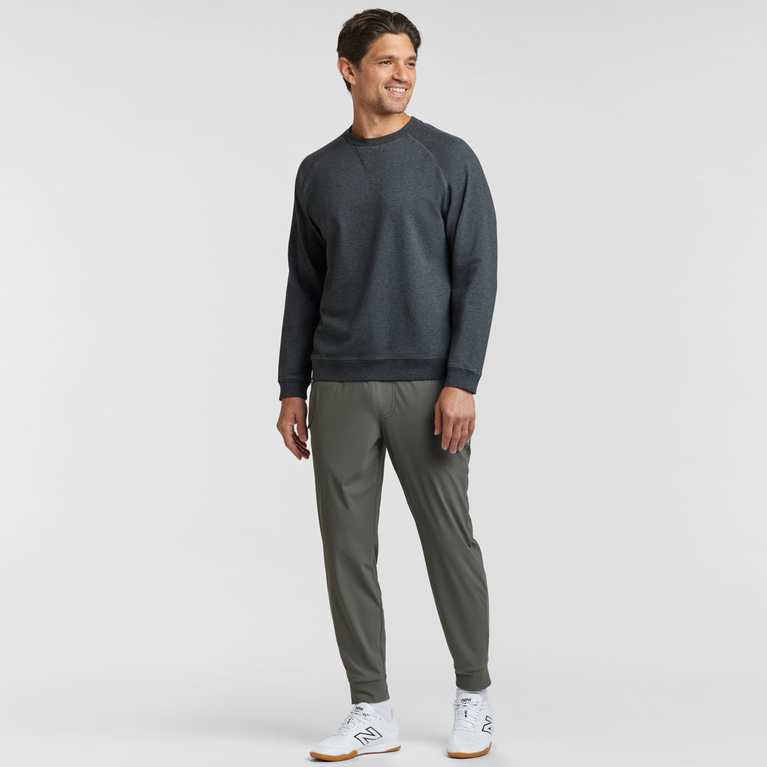 Ash & Erie Charcoal French Terry Sweatshirt for Short Men   Roam Sweatshirt