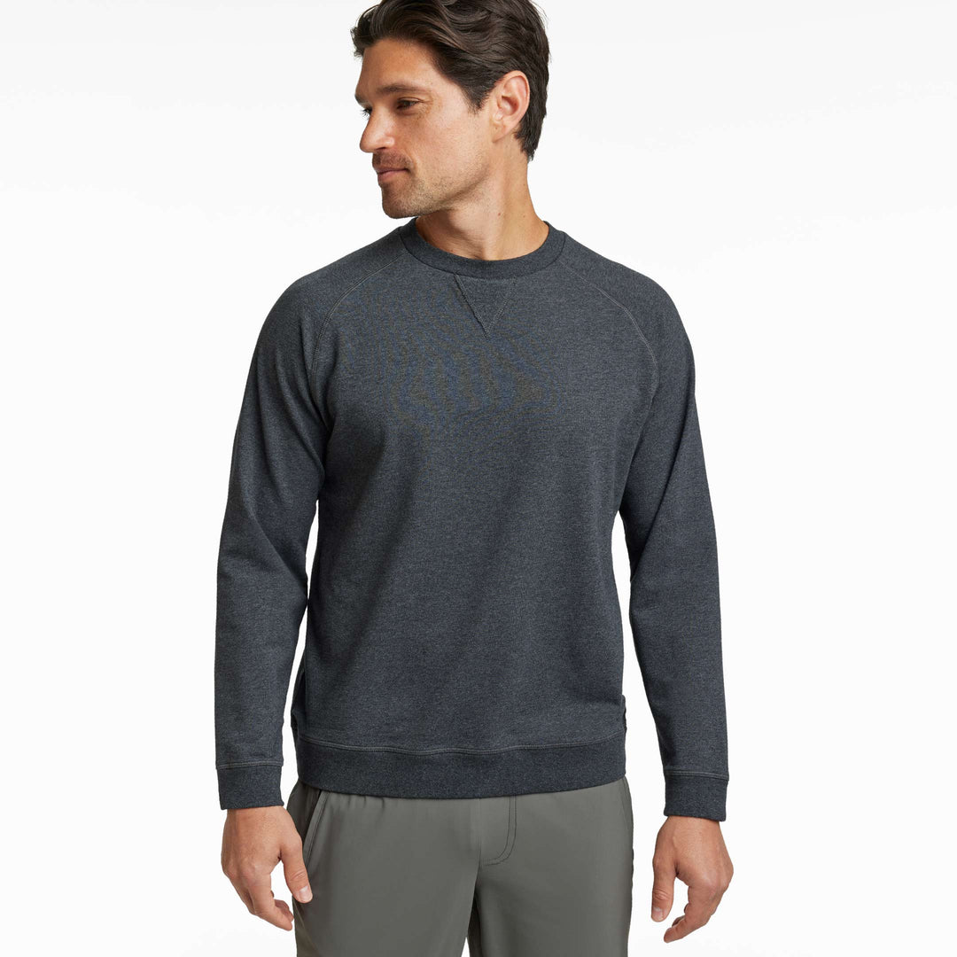 Ash & Erie Charcoal French Terry Sweatshirt for Short Men   Roam Sweatshirt