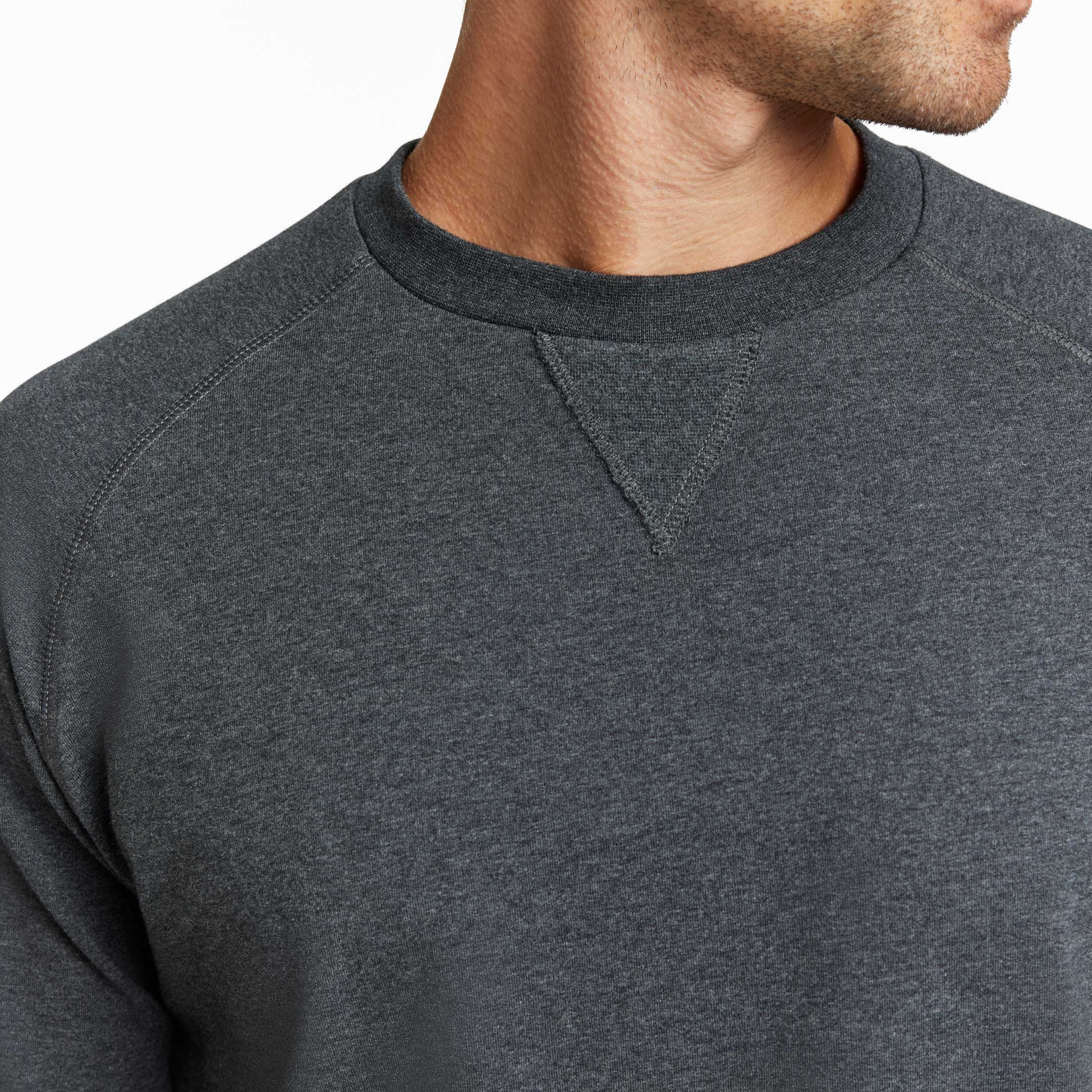 Ash & Erie Charcoal French Terry Sweatshirt for Short Men   Roam Sweatshirt