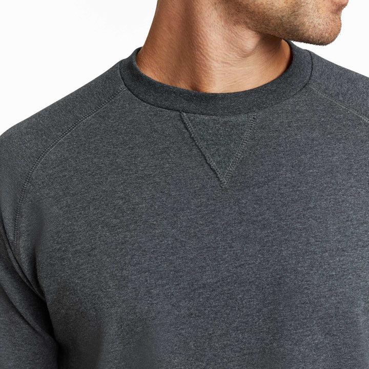 Ash & Erie Charcoal French Terry Sweatshirt for Short Men   Roam Sweatshirt