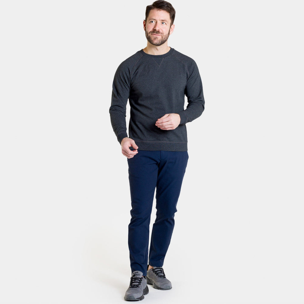 Ash & Erie Charcoal French Terry Sweatshirt for Short Men   Roam Sweatshirt
