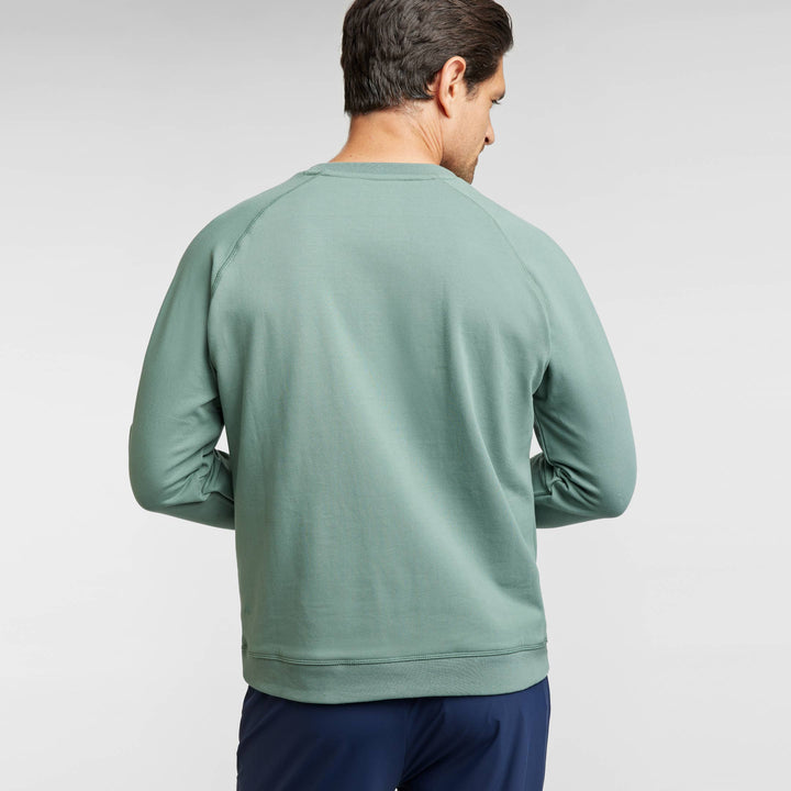 Ash & Erie Dark Sage French Terry Sweatshirt for Short Men   Roam Sweatshirt