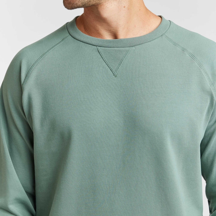 Ash & Erie Dark Sage French Terry Sweatshirt for Short Men   Roam Sweatshirt