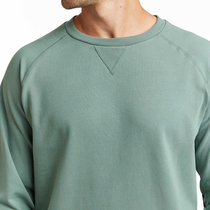 Ash & Erie Dark Sage French Terry Sweatshirt for Short Men   Roam Sweatshirt