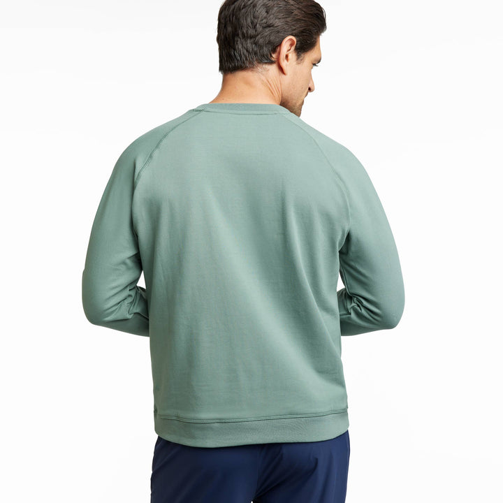 Ash & Erie Dark Sage French Terry Sweatshirt for Short Men   Roam Sweatshirt