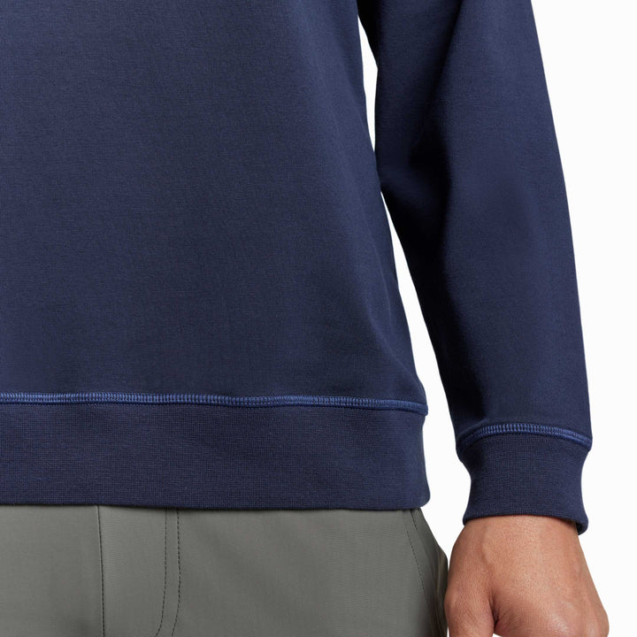 Ash & Erie Navy French Terry Sweatshirt for Short Men   Roam Sweatshirt