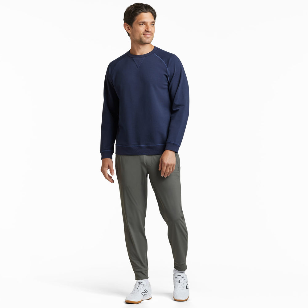 Ash & Erie Navy French Terry Sweatshirt for Short Men   Roam Sweatshirt