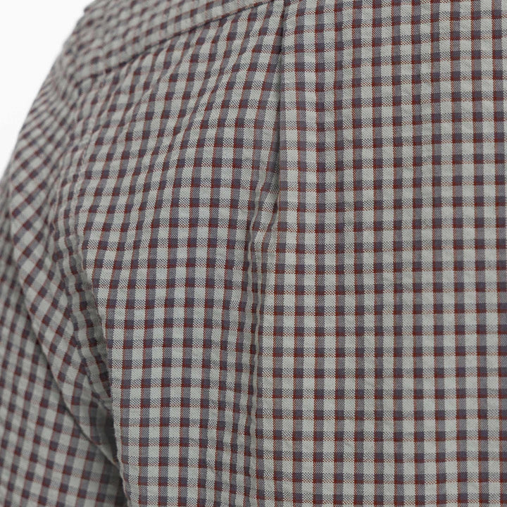 Ash & Erie Ashford Plaid Seersucker Short Sleeve Shirt for Short Men   Short Sleeve Everyday Shirts