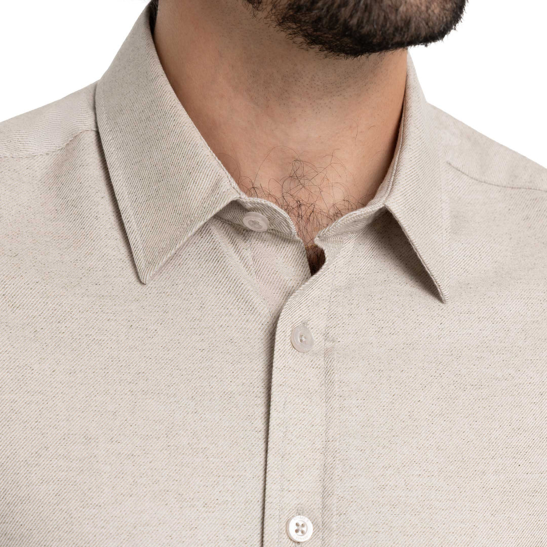 Ash & Erie Heather Oat Short Sleeve Shirt for Short Men   Short Sleeve Everyday Shirts