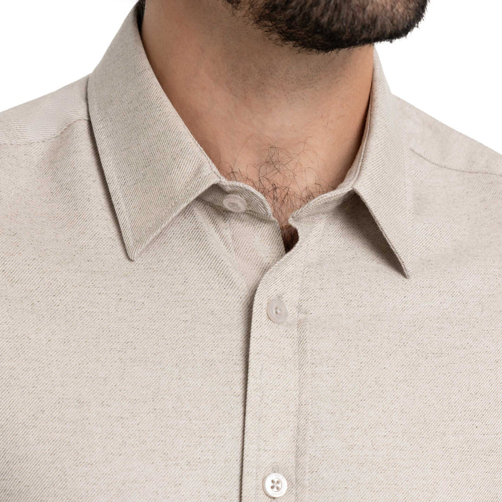 Ash & Erie Heather Oat Short Sleeve Shirt for Short Men   Short Sleeve Everyday Shirts