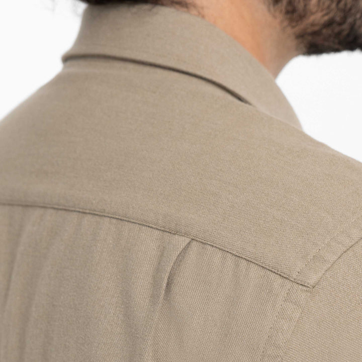 Ash & Erie Heather Sand Brushed Short Sleeve Shirt for Short Men   Short Sleeve Everyday Shirts