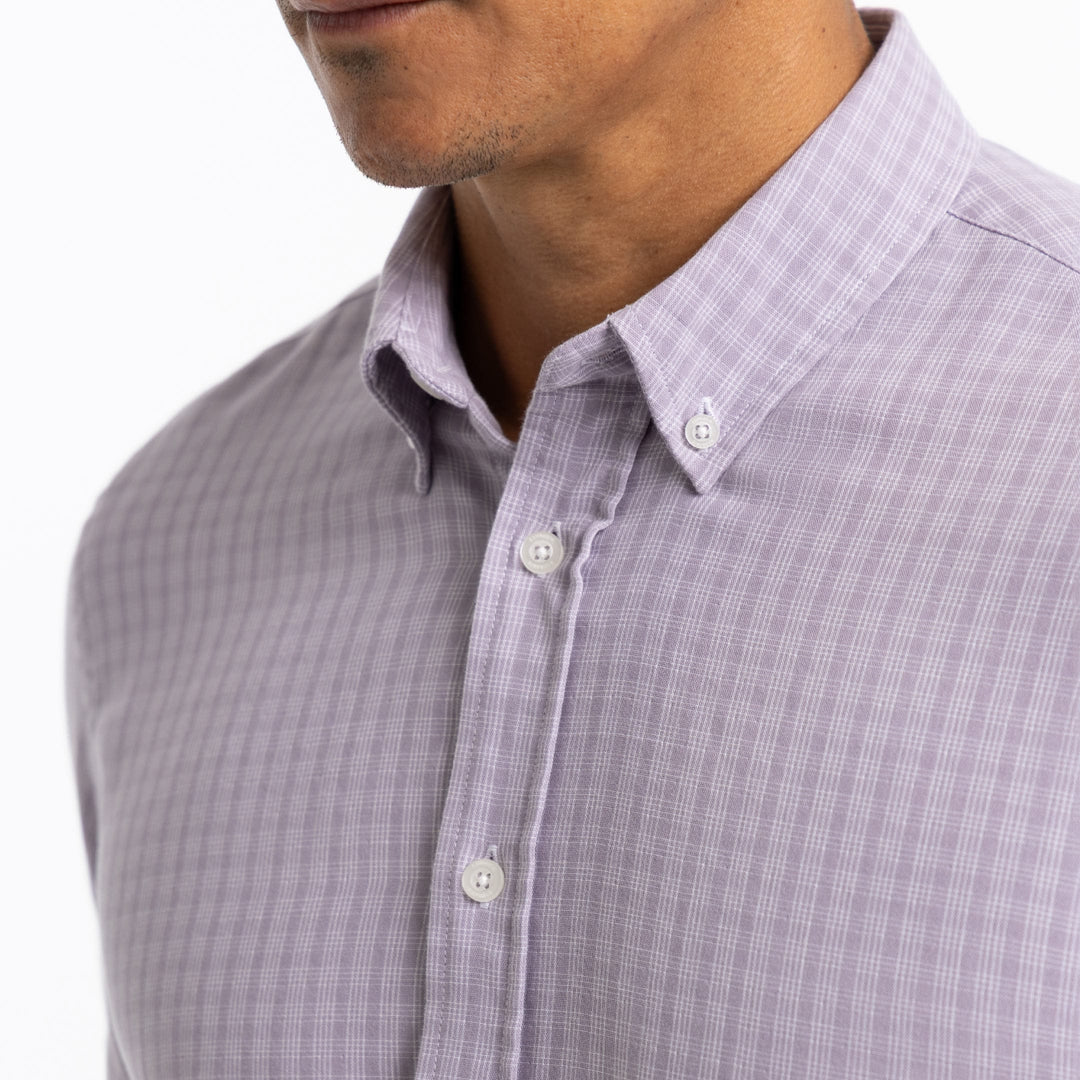 Ash & Erie Thistle Tattersall Wrinkle Free Short Sleeve Shirt for Short Men   Short Sleeve Everyday Shirts