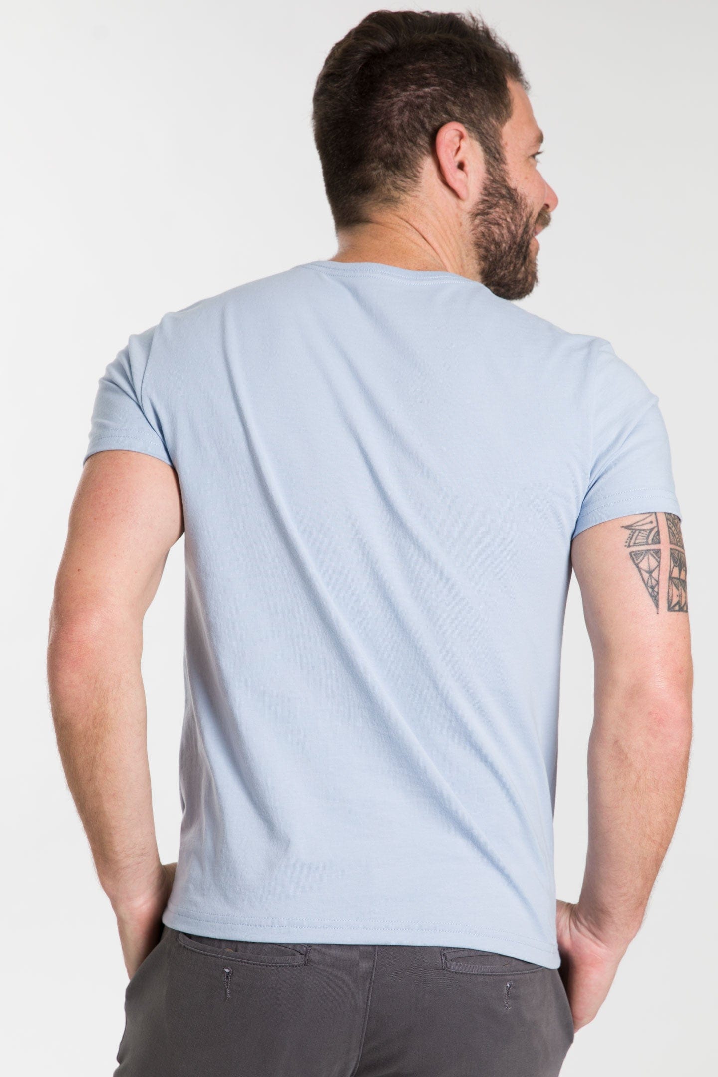 Light best sale blue henley