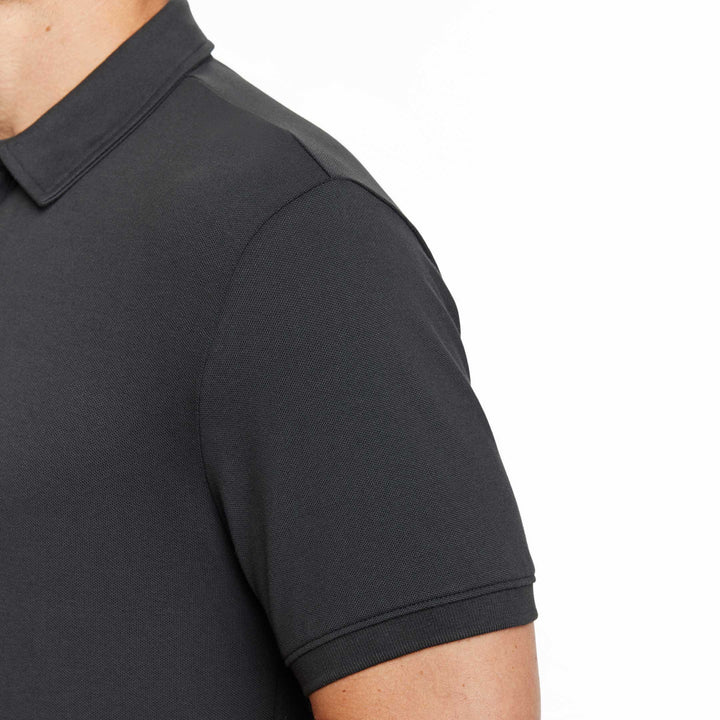 Ash & Erie Black Pique Polo Shirt for Short Men   Short Sleeve Polo Shirt